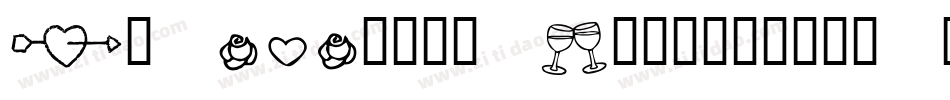 KR Cuori Divertenti 7字体转换